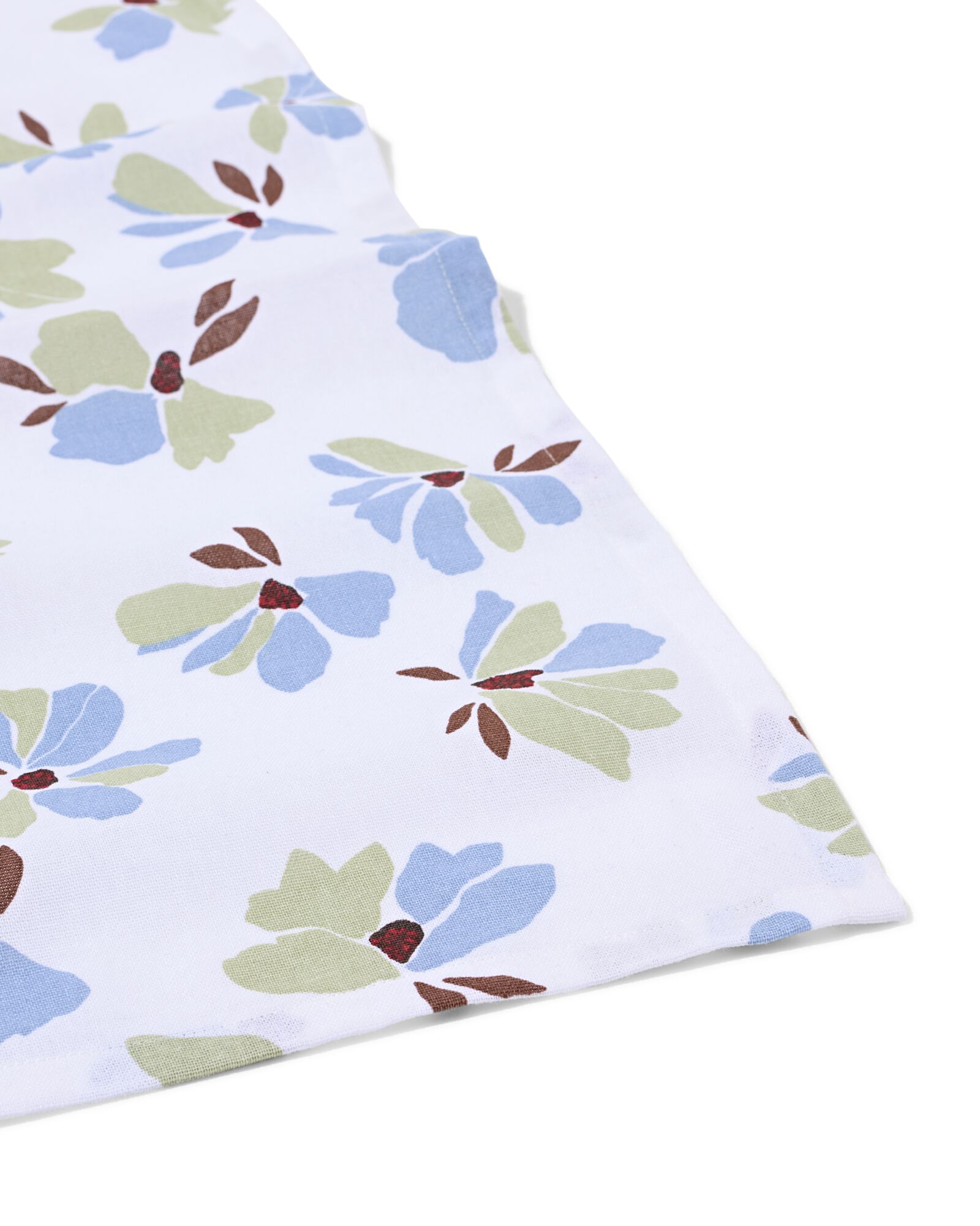 nappe 140x240cm coton fleurs vert-bleu - 5300036 - HEMA