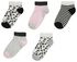5er-Pack Kinder-Socken, Leopardenmuster/Streifen schwarz/weiß - 1000022724 - HEMA