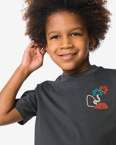 t-shirt enfant arbres gris fonc&eacute; gris fonc&eacute; - 30717801DARKGREY - HEMA