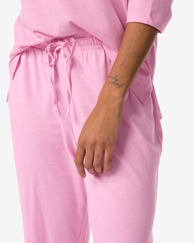 pantalon de pyjama femme avec coton  rose fluorescent XL - 23470364 - HEMA
