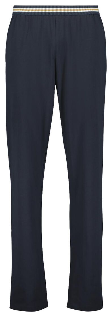 pantalon de pyjama homme coton stretch bleu foncé - 1000023330 - HEMA