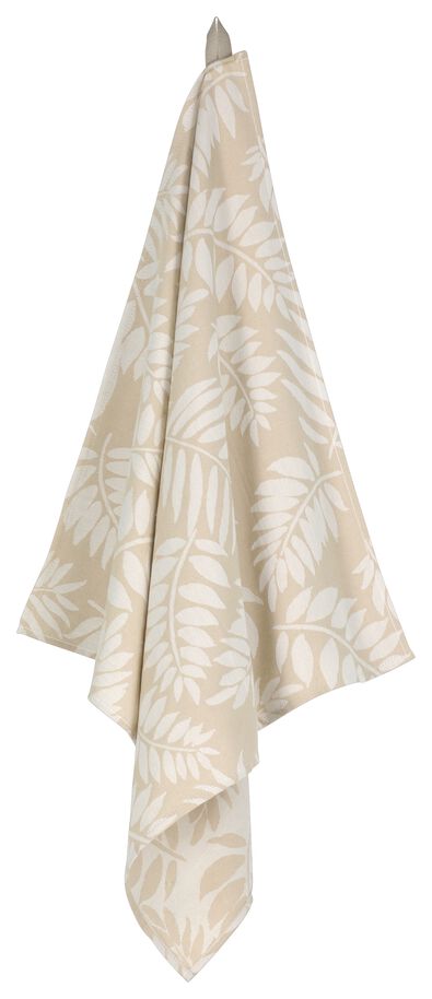 torchon 65x65 coton feuilles beige - 5420083 - HEMA