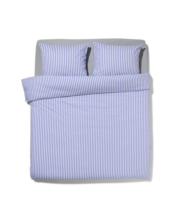 housse de couette 240 x 200/220 cm en coton doux, rayures lavande  - 5760130 - HEMA