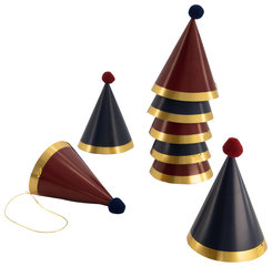 8 chapeaux de fête en papier Ø7.5x10 - 25284122 - HEMA