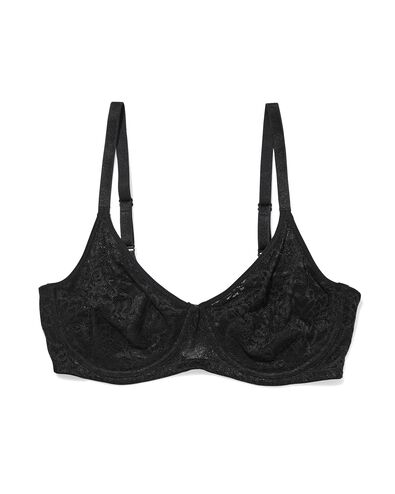 Nicht vorgeformter Spitzen-BH mit Bügel schwarz schwarz - 21870530BLACK - HEMA