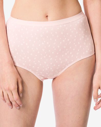 culotte taille haute femme coton fleurs - lot de 2 rose p&acirc;le rose p&acirc;le - 19602244LIGHTPINK - HEMA