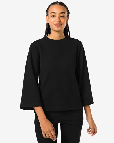 damesshirt Kacey zwart zwart - 36298050BLACK - HEMA