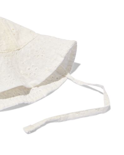 chapeau de soleil bébé avec broderie écru blanc blanc - 1000030703 - HEMA