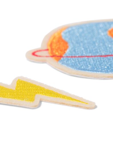 strijkapplicaties 5x5cm planeet - 3 stuks - 1400322 - HEMA