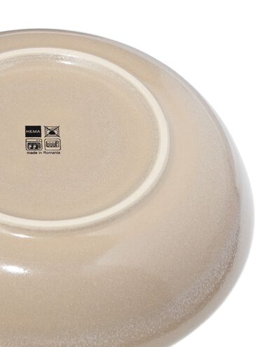 assiette creuse PUUR &Oslash; 22 cm gla&ccedil;ure r&eacute;active beige - 9650173 - HEMA
