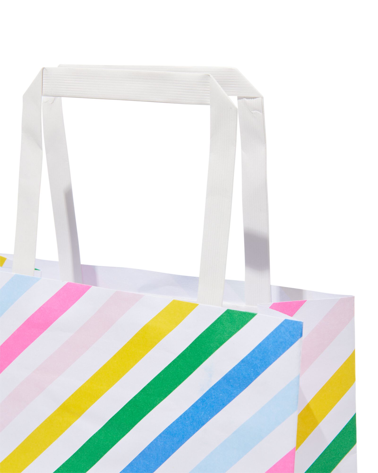 6er-Pack Geschenktaschen, Papier, 21 x 18 x 8 cm, Streifen - 14740059 - HEMA