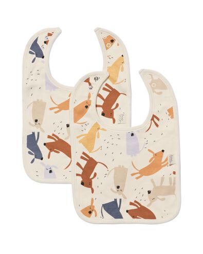 2 bavoirs avec chiens coton - 33303630 - HEMA