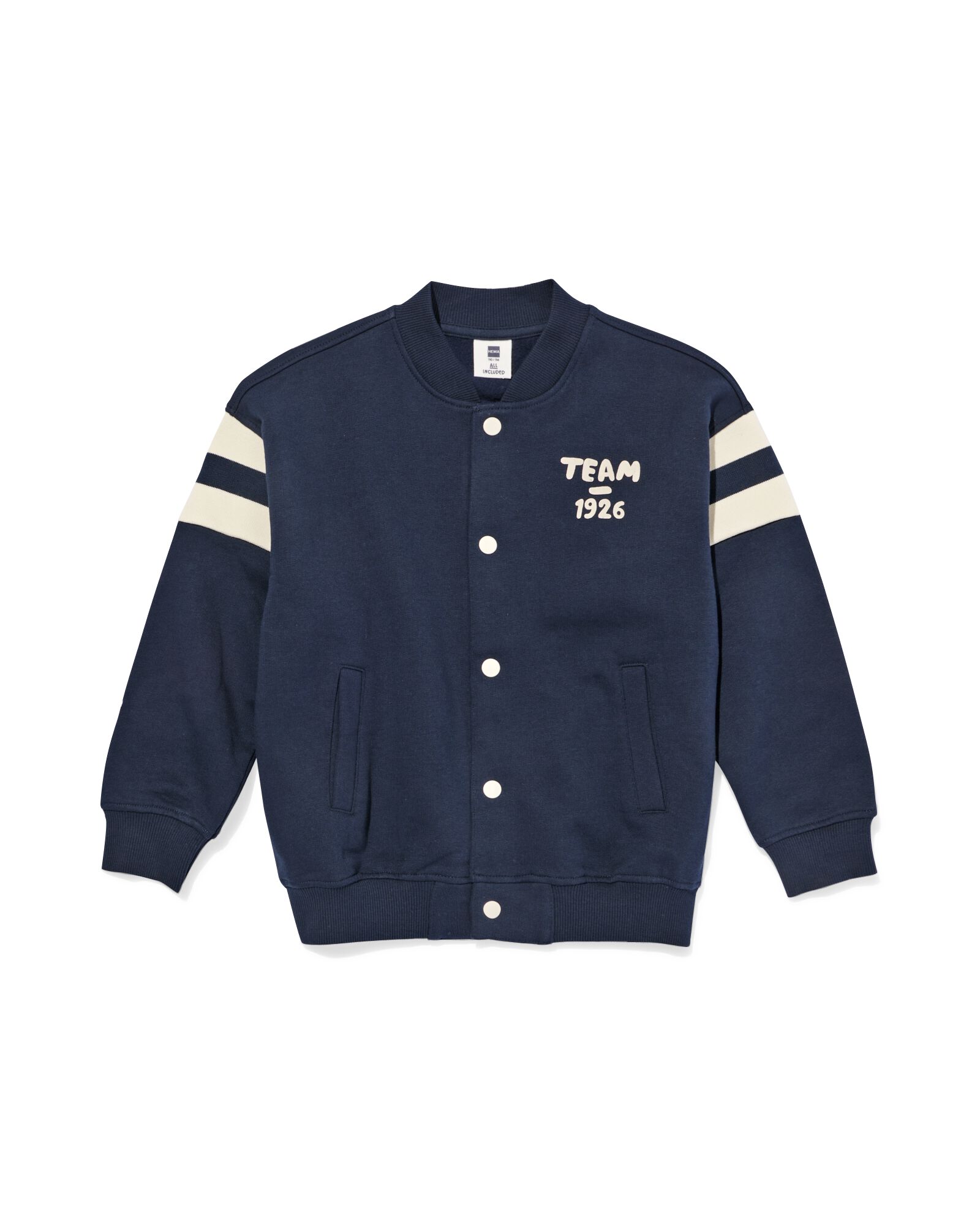 kinder baseballjack donkerblauw - 30744803DARKBLUE - HEMA
