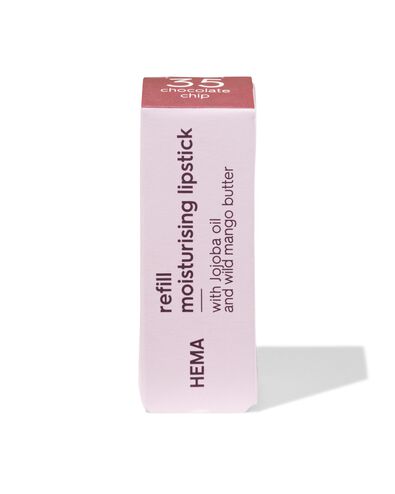 navulling moisturising lipstick 35 chocolate chip - satin - 11230435 - HEMA