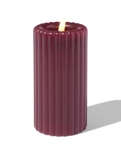 bougie LED bordeaux - 13550095 - HEMA