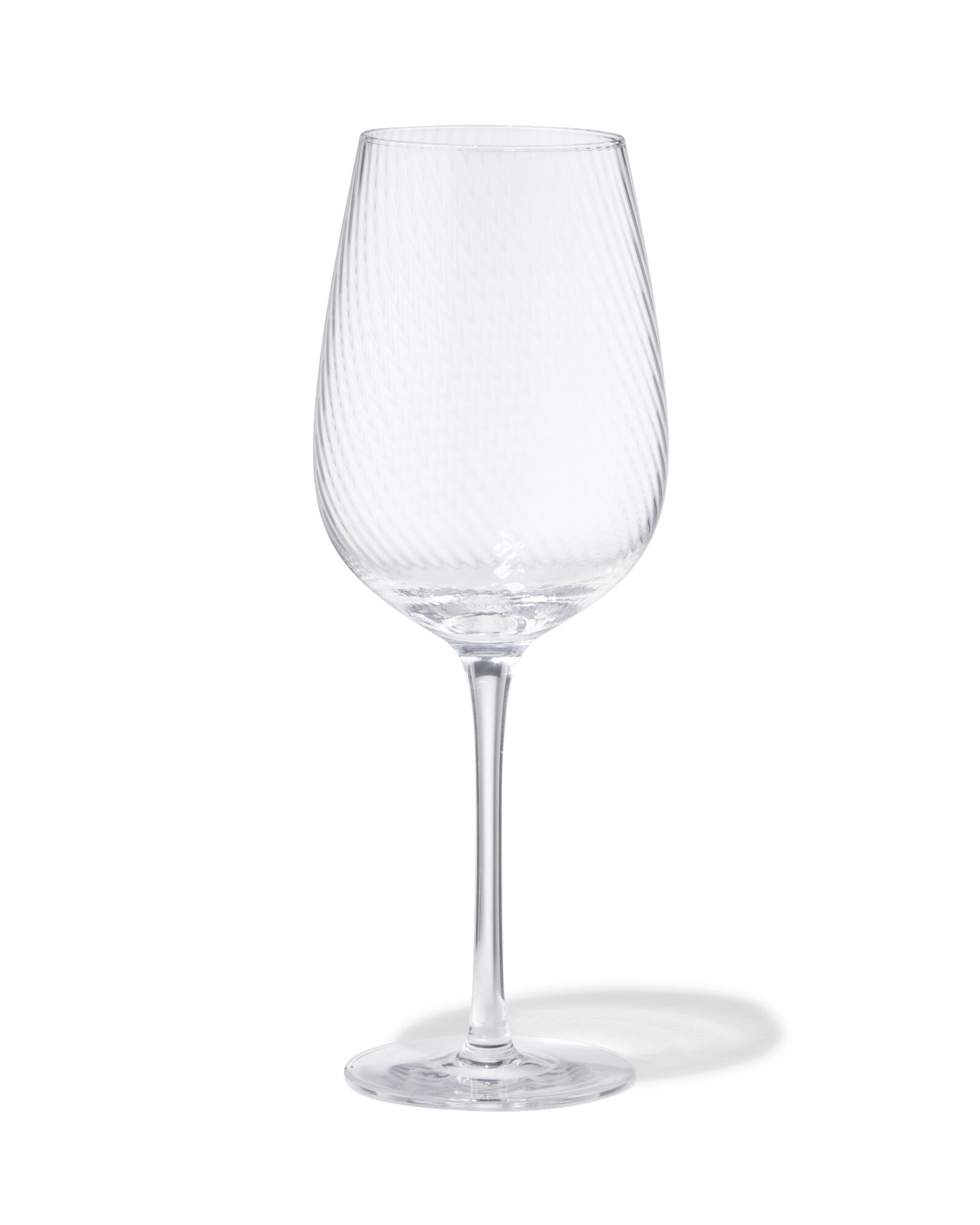verre &agrave; vin blanc 420ml en verre Bergen &agrave; relief torsad&eacute; - 9401154 - HEMA