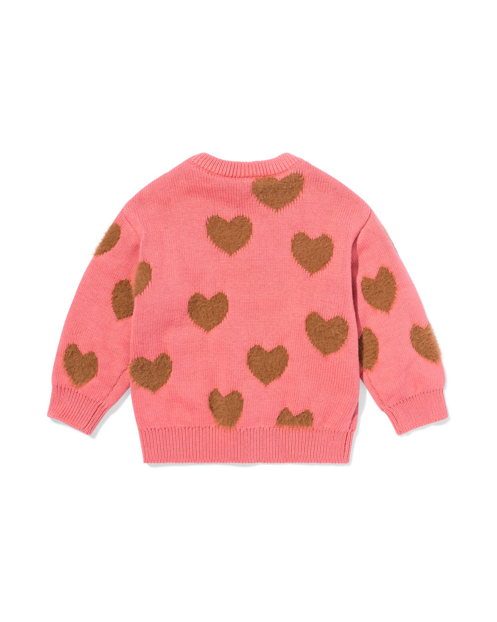 Babypullover mit Herzen rosa - 33046870PINK - HEMA