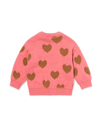 Babypullover mit Herzen rosa - 33046870PINK - HEMA