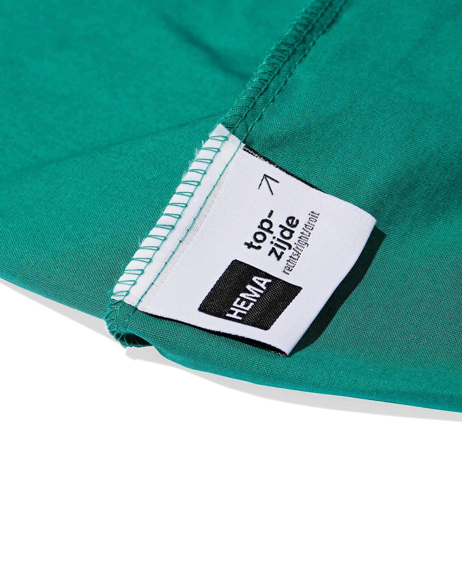 drap-housse 80x200cm coton doux vert fonc&eacute;  - 5160023 - HEMA