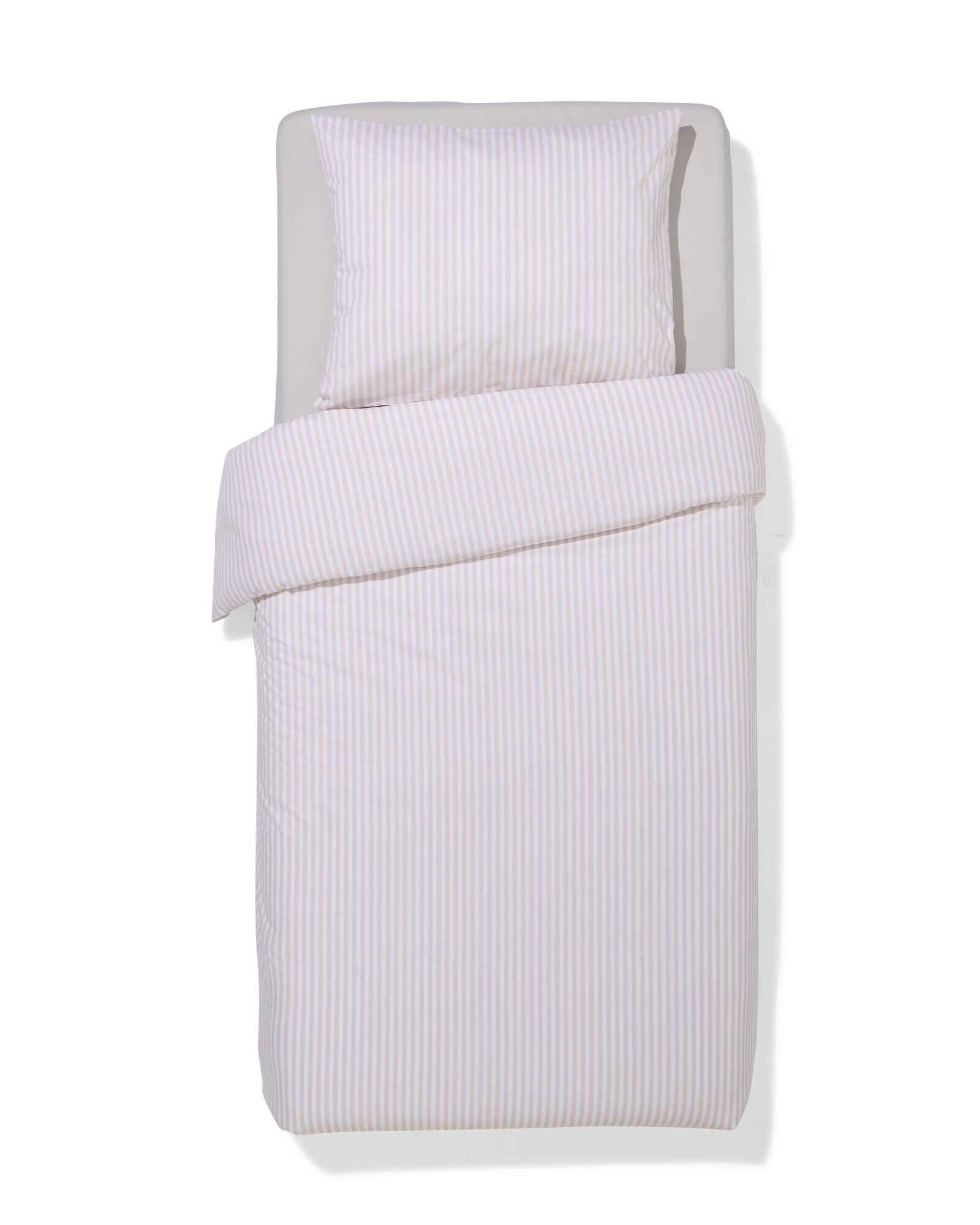 housse de couette 140x200/220 cm coton doux beige - 5750134 - HEMA