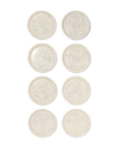 Teller ⌀ 22,5 cm, Pappe, Blumen &ndash; 8 St&uuml;ck - 14250370 - HEMA