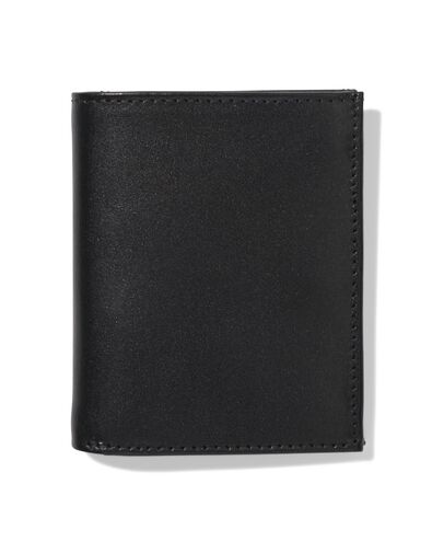 Brieftasche, Hochformat, schwarzes Leder - 18150058 - HEMA