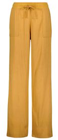 pantalon femme Kate avec lin jaune jaune - 1000027876 - HEMA