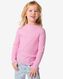 t-shirt enfant avec côtes rose pâle 110/116 - 30832049 - HEMA