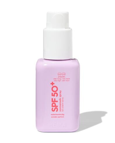 mini-spray solaire pour peaux sensibles, FPS 50+, 100 ml - 11640031 - HEMA