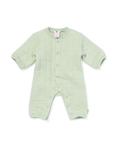 newborn jumpsuit padded mintgroen 74 - 33479615 - HEMA