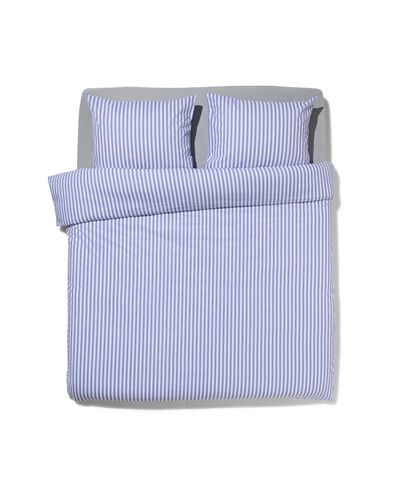 Bettbezug 200x200/220 cm weiche Baumwolle, Streifen, lavendelfarben  - 5760129 - HEMA