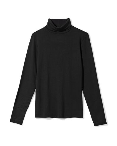 dames themo t-shirt col zwart XL - 36364184 - HEMA