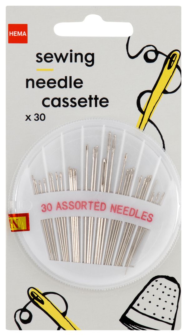 30er-Pack N&auml;hnadeln in einer Kassette - 1474004 - HEMA