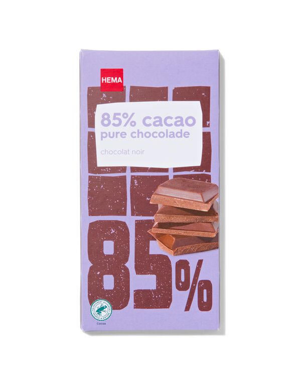 barre en chocolat 85% noir 90g - 10350039 - HEMA