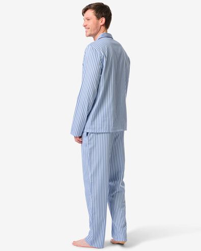 pyjama homme Palle popeline ray&eacute; bleu moyen bleu moyen - 23686210MIDBLUE - HEMA