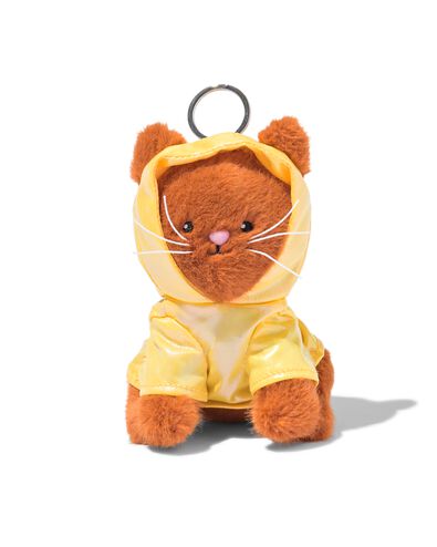 sleutelhanger 8x8x12cm kat met regenjas - 61104302 - HEMA