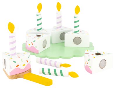 houten taart &Oslash; 8 cm - 14-delig - 15190292 - HEMA