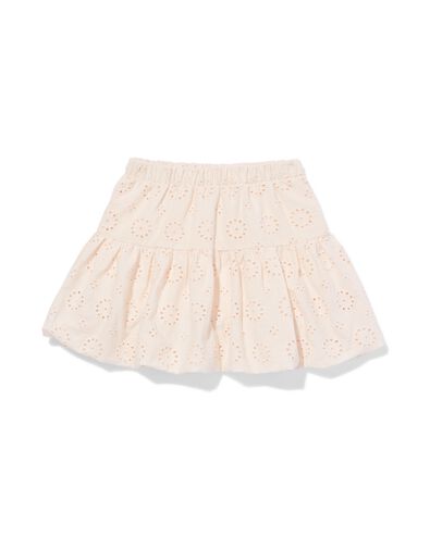 jupe enfant trap&egrave;ze brod&eacute;e &eacute;cru &eacute;cru - 30846258ECRU - HEMA