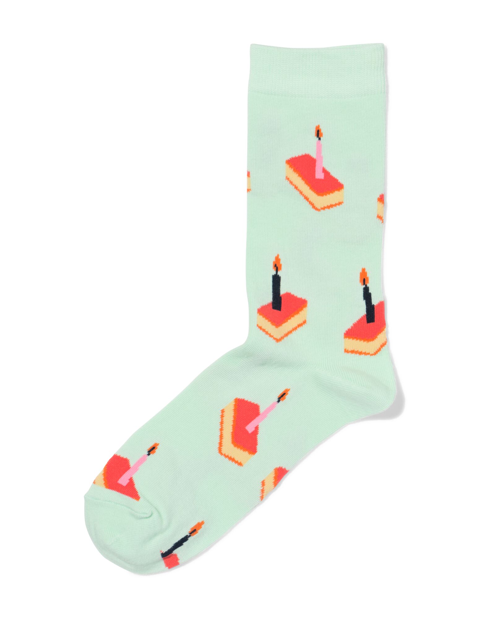 chaussettes pour adultes 'it's your day' vert vif vert vif - 4100330BRIGHTGREEN - HEMA