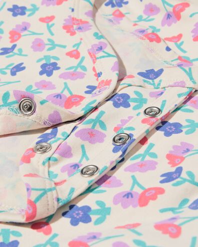 baby meegroei body's bloemen - 3 stuks roze roze - 33306960PINK - HEMA