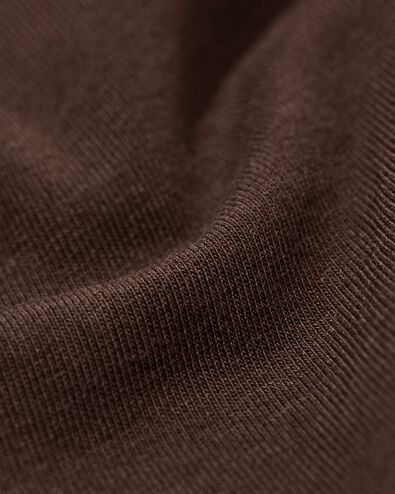 t-shirt femme slim fit col rond  marron marron - 36310320BROWN - HEMA