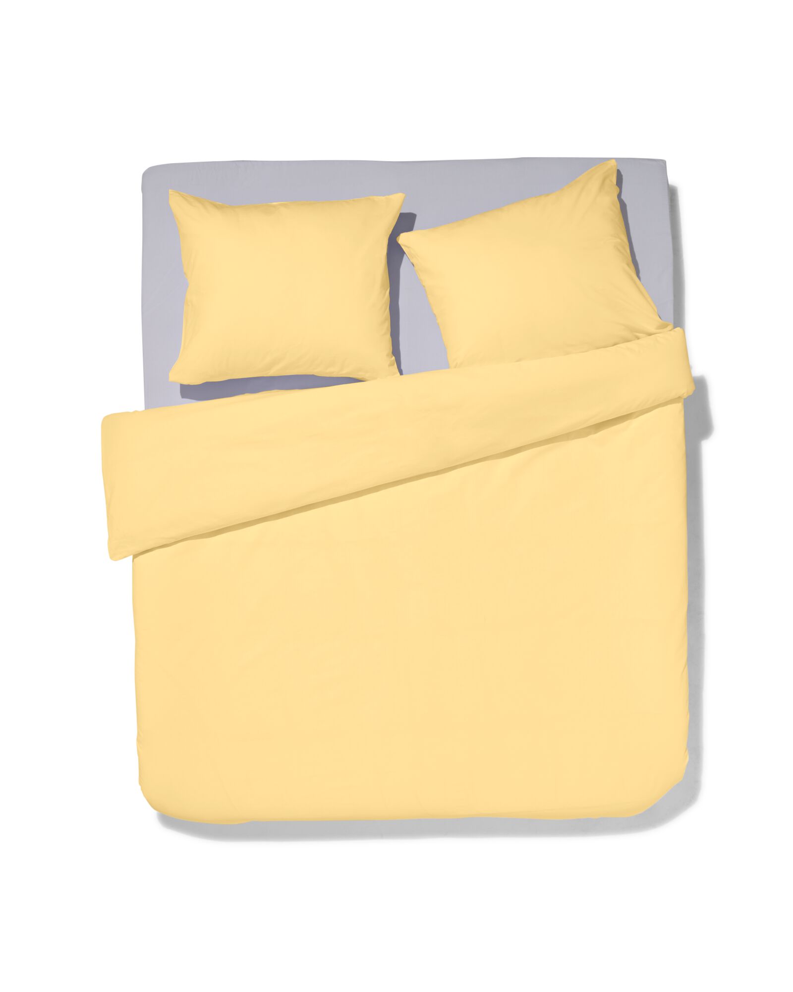 housse de couette 240x200/220 coton doux jaune clair - 5760121 - HEMA