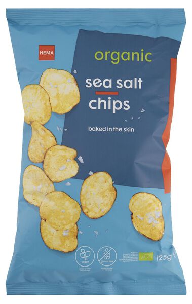chips au sel marin bio 125g - 10675016 - HEMA