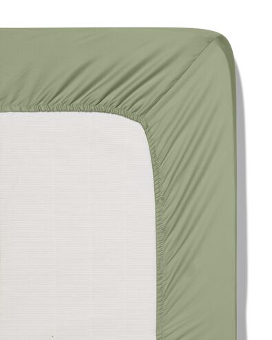 drap-housse pour surmatelas coton doux 140x200 vert - 5180083 - HEMA