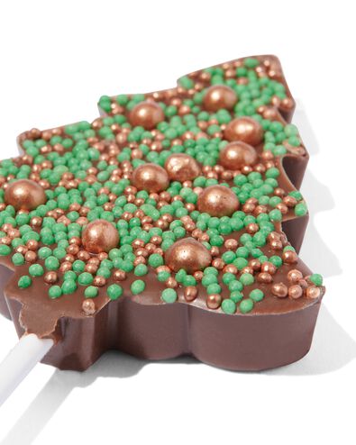 melkchocolade lolly kerstboom 25gram - 24572300 - HEMA
