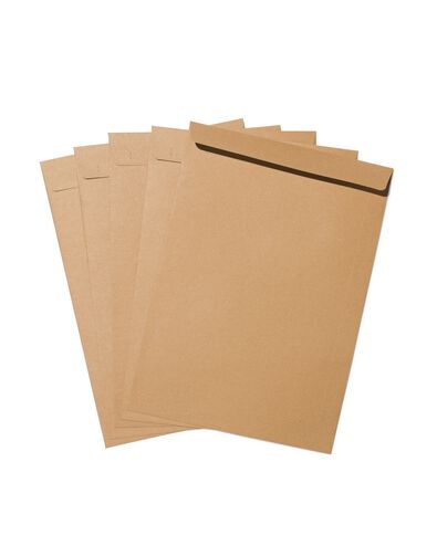 enveloppes C4 kraft - 8 pi&egrave;ces - 14100161 - HEMA