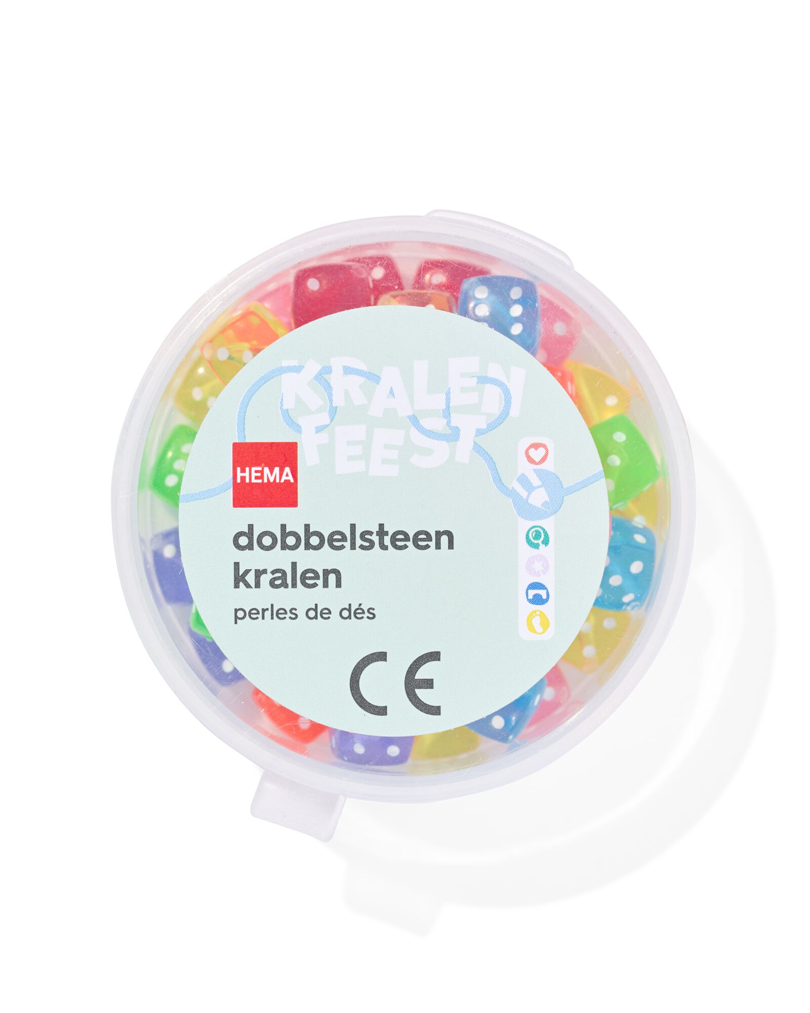 kralenmix glas dobbelsteen - 15900393 - HEMA