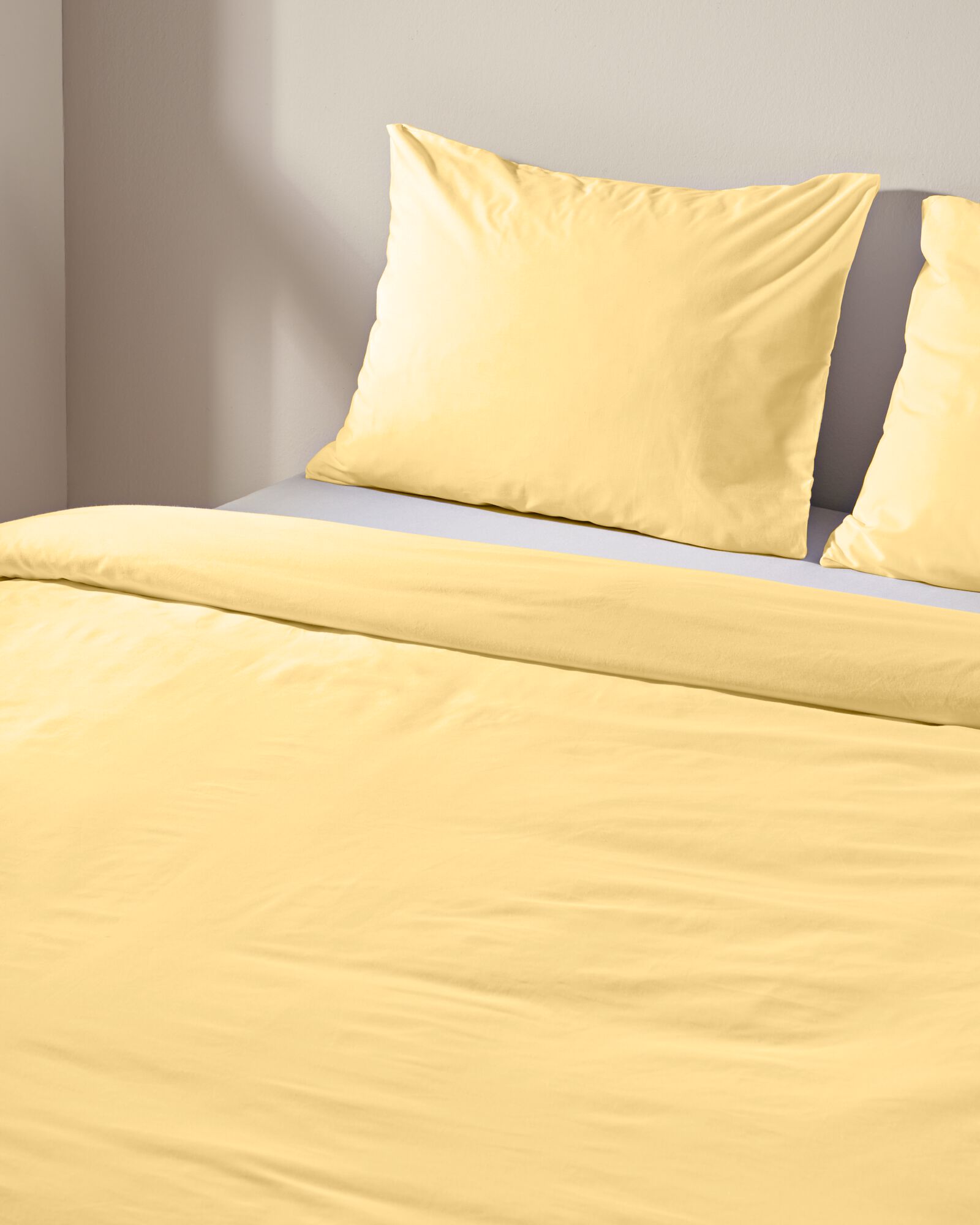 housse de couette 240x200/220 coton doux jaune clair - 5760121 - HEMA