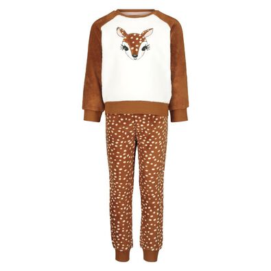 Kinder-Pyjama, Fleece, Hirsch rosa - 1000020774 - HEMA