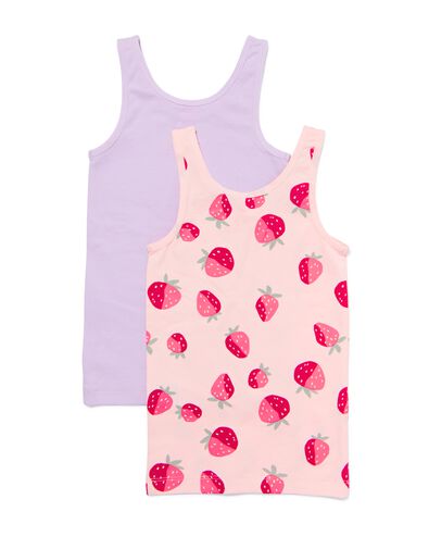 kinderhemden aardbei - 2 stuks roze roze - 19301160PINK - HEMA